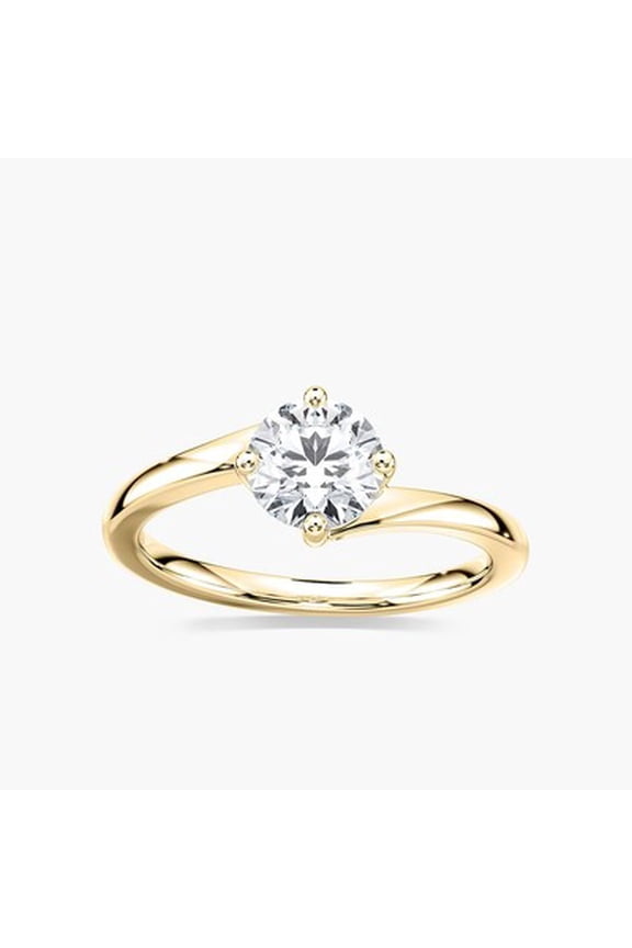 1ct-2.5ct Solitaire Engagement CVD Lab Grown Diamond Ring in 18K Yellow Gold
