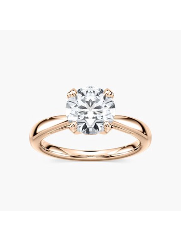 1ct-2.5ct Winter Rose Engagement CVD Lab Grown Diamond Ring in 18K Rose Gold.