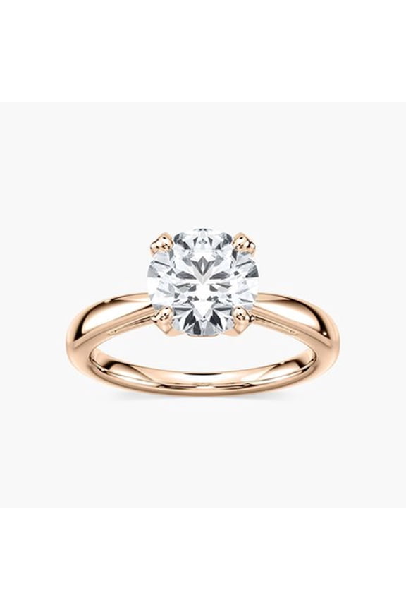 1ct-2.5ct Winter Rose Engagement CVD Lab Grown Diamond Ring in 18K Rose Gold.
