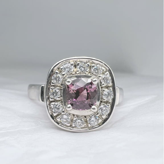 Hannaboya Jewelry Cushion Pink Sapphire Ring