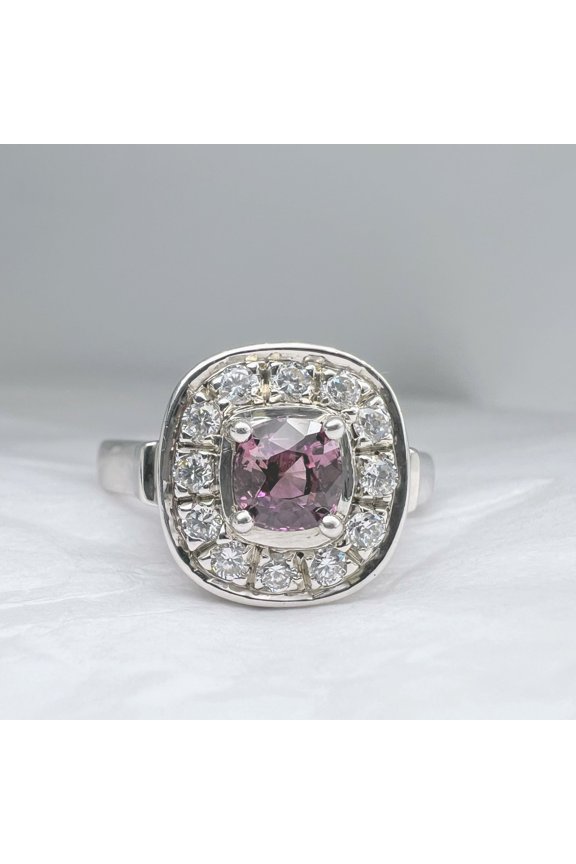 Cushion Pink Sapphire Ring