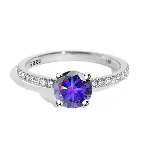 1ct D Color VVS1 Moissanite Diamond Rings 925 Sterling Silver Wedding Rings for Women Engagement Rings for Women with Certificate