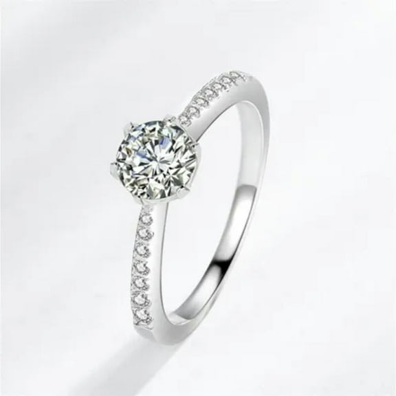 1ct Elegant 925 Silver Round CZ Band Women's Wedding Party Bridal Ring Size 4-9