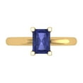 thumbnail image 1 of Clara Pucci 14K Yellow Gold 1ct Tanzanite Solitaire Ring for Women, 1 of 8