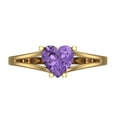 thumbnail image 1 of Solitaire Engagement Ring for Women - 1ct Simulated Alexandrite in 18K Yellow Gold Promise Ring, 1 of 6