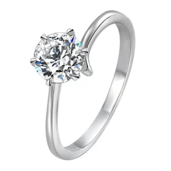 1ct Luxury 925 Silver AAA CZ Twisted Band Women Engagement Wedding Ring Size 4-9