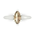 thumbnail image 1 of 1 ct Marquise Cut Yellow Moissanite Solitaire Engagement Ring for Women in 18K White Gold, 1 of 5