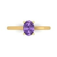thumbnail image 1 of Solitaire Engagement Ring for Women - 1ct Simulated Alexandrite in 14K Yellow Gold Promise Ring, 1 of 6