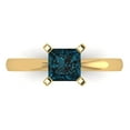thumbnail image 1 of Clara Pucci 14K Yellow Gold 1ct LondonBlueTopaz Solitaire Ring for Women, 1 of 8