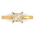 thumbnail image 1 of Clara Pucci 14K Yellow Gold 1ct Morganite Solitaire Ring for Women, 1 of 8