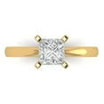 thumbnail image 1 of Clara Pucci 14K Yellow Gold 1ct Moissanite Solitaire Ring for Women, 1 of 8