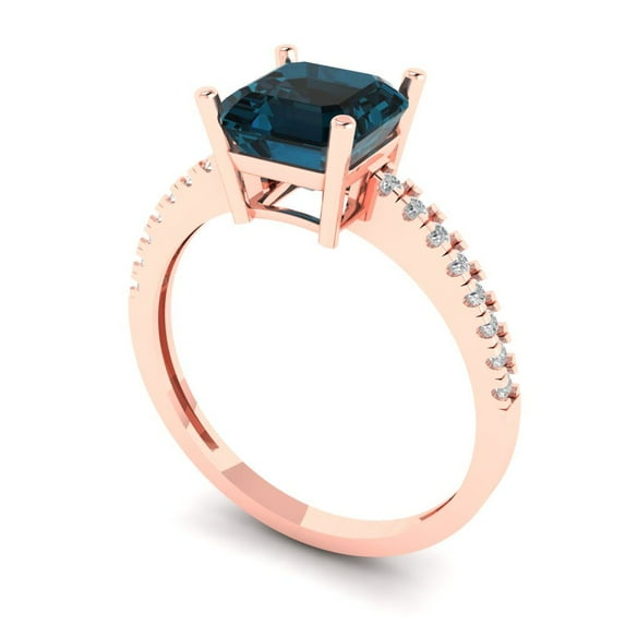 1ct Princess Cut White Sapphire 14k Yellow Gold Engraving Statement Bridal Wedding Solitaire Designer Ring Size 6.25