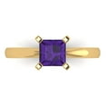 thumbnail image 1 of Clara Pucci 14K Yellow Gold 1ct Amethyst Solitaire Ring for Women, 1 of 8