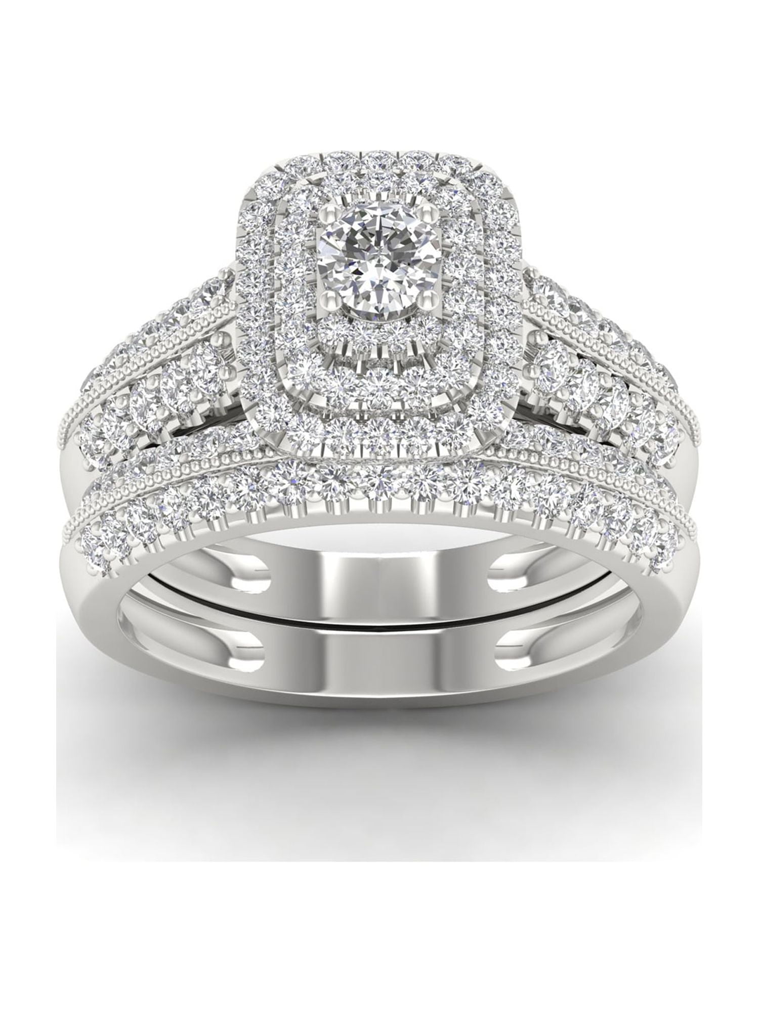 FRIENDLY DIAMONDS 1 Ct IGI Certified Cushion Shape Lab Grown Diamond Ring  Women's Day Gift | 14K Or 18K White, Yellow Or Rose Gold | Intricacy Three  Stone Diamond Ring | FG-VS1-VS2