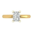 thumbnail image 1 of Clara Pucci 14K Yellow Gold Solid Gold WhiteSapphire Solitaire Anniversary Ring for Women - 1 cttw Emerald Cut, 1 of 8