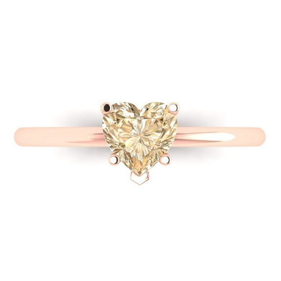 1.25 ctw Solitaire Anniversary Ring for Women | Heart Cut Natural Morganite | Hyperallergenic Solid 18K Rose Gold