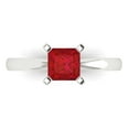 thumbnail image 1 of Clara Pucci 14K White Gold Solid Gold Tourmaline Solitaire Anniversary Ring for Women - 1 cttw Princess Cut, 1 of 8