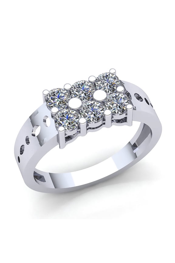 1ctw Round Brilliant Cut Mens Classic Anniversary Engagement Ring Solid 18K Rose, White or Yellow Gold G SI1