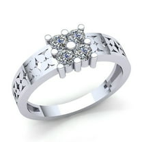 1ctw Round Cut Diamond Mens Stylish Engagement Anniversary Ring Solid 10K Rose, White or Yellow Gold H SI2