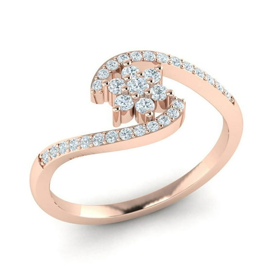 1ctw Round Cut Diamond Prong Ladies Fancy Engagement Anniversary Ring Bridal Solid 18K Gold H SI2