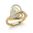 thumbnail image 1 of 1ctw Round Cut Diamond Prong Ladies Heart Fancy Engagement Ring Bridal Solid 18K Gold H SI2, 1 of 3
