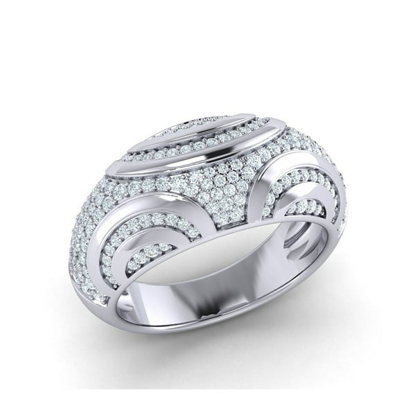 1ctw Round Cut Diamond Prong Modern Ladies Fancy Engagement Ring Bridal Solid 14K Gold GH I1