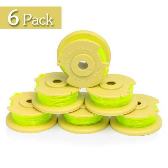 1ft 0.080" Replacement Trimmer Spool for Ryobi One Plus AC80RL3 18v 24v and 40v Cordless Trimmers Line Refills Weed Wacker Auto-Feed Single Line Parts (6 Pack)