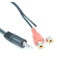 thumbnail image 1 of 1ft 3.5mm Mini-Stereo TRS Male to Two RCA Female Audio Cable, 1 of 2