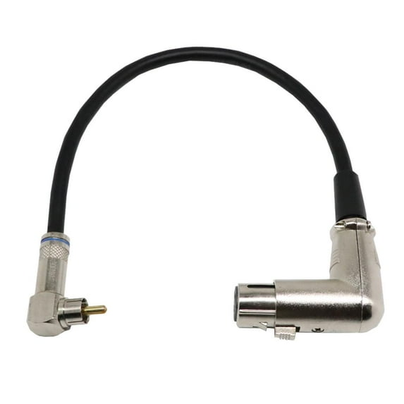 1ft 90 degree XLR Female To 90 degree RCA Male Stereo Plug Adapter Audio Cable For Amplifier Mixing Console Microphone Speaker Interconnect Cable