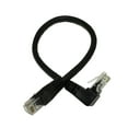 thumbnail image 1 of 1ft Cat6 ANGLED-DOWN Ethernet RJ45 Patch Cable, NON-BOOTED, BLACK, 1 of 2