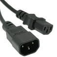 thumbnail image 1 of 1ft Computer Power Extension Cord (NEMA C14 to C13 Plug), 18AWG, Black, 1 of 1