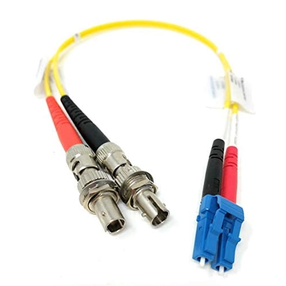1ft Fiber Optic Adapter Cable LC (Male) to ST (Female) Singlemode 9/125 Duplex