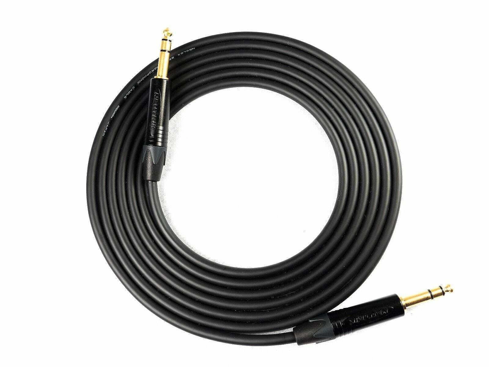 1ft - Mogami 2534 Microphone Cable |TRS Cable| 1/4" TRS to TRS | Neutrik Gold |