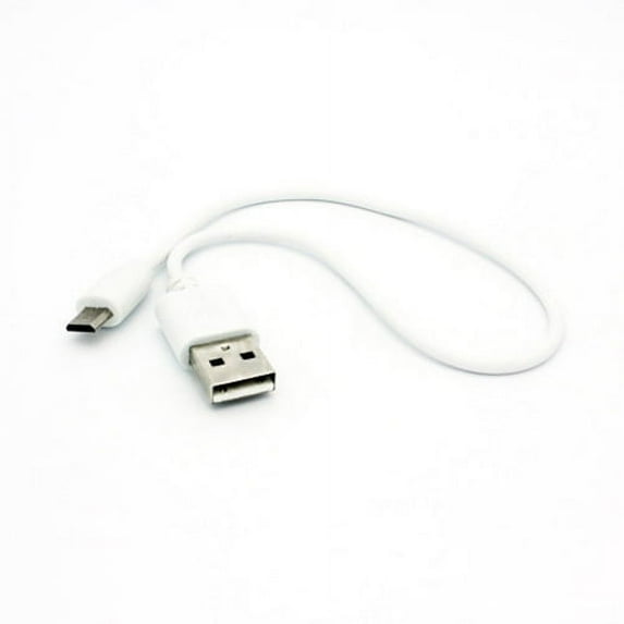 1ft Short USB Cable for Moto E (2020) - MicroUSB Charger Cord Power Wire Fast Charge Sync White N5L Compatible With Motorola Moto E (2020)