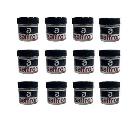 1g (12 Pack) Saffron Spice Threads from Afghan Saffron Co. (Persian Super Negin) All Red Saffron Spice, Paella, Risotto, Persian Tea, Persian Rice, and Golden Milk