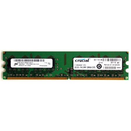 1gb 240p dimm 128mx64 ddr2 pc2-5300 mt16htf12864ay-667g1, ct12864aa667.16fg