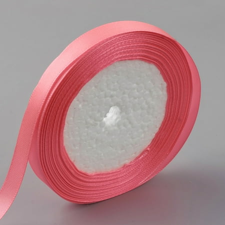 1group Single Face Satin Ribbon Polyester Ribbon Light Coral 1/4 inch(6mm) about 25yards/roll(22.86m/roll) 10rolls/group 250yards/group(228.6m/group)