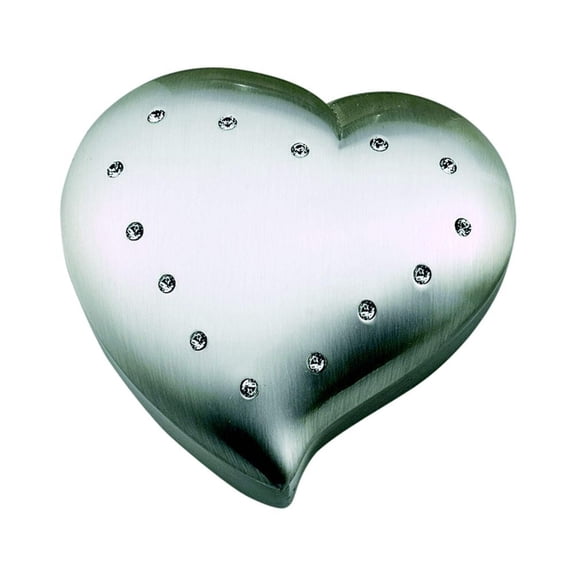 Creative Gifts International 003906 Free Form Brushed Heart Box with Crystals