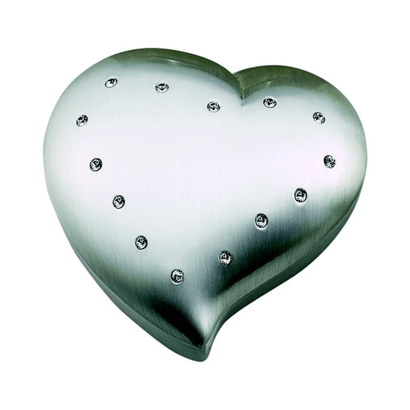 Contemporary Home Living 2.375" Silver Plated Heart Shaped Box
