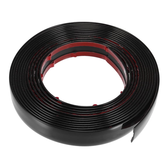 1in 25mm Wide 16.4ft 5m Length Black Car Door Edge Guards Body Trim Strip for Rearview Mirror Bumper Window