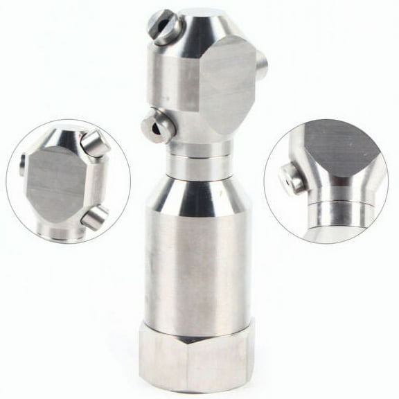 1inch 360 Rotating Washing Nozzle 304 Stainless Steel Spraying Tank Jet Nozzle for Container / Pipeline Cleaning