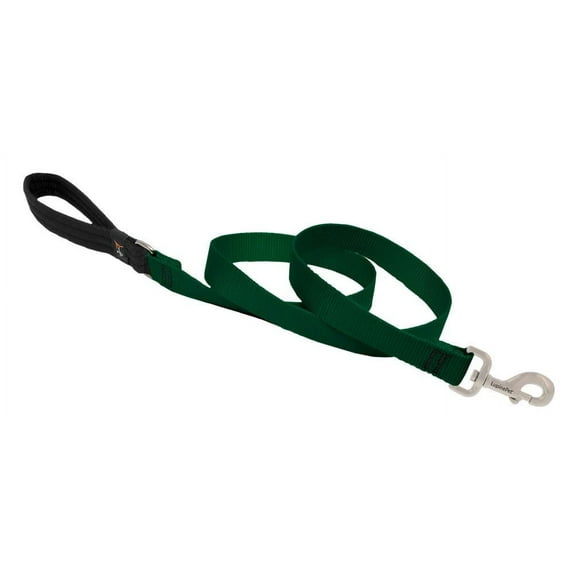 Dog Leash by Lupine in 1" Wide Green 4-Foot Long with Padded Handle
