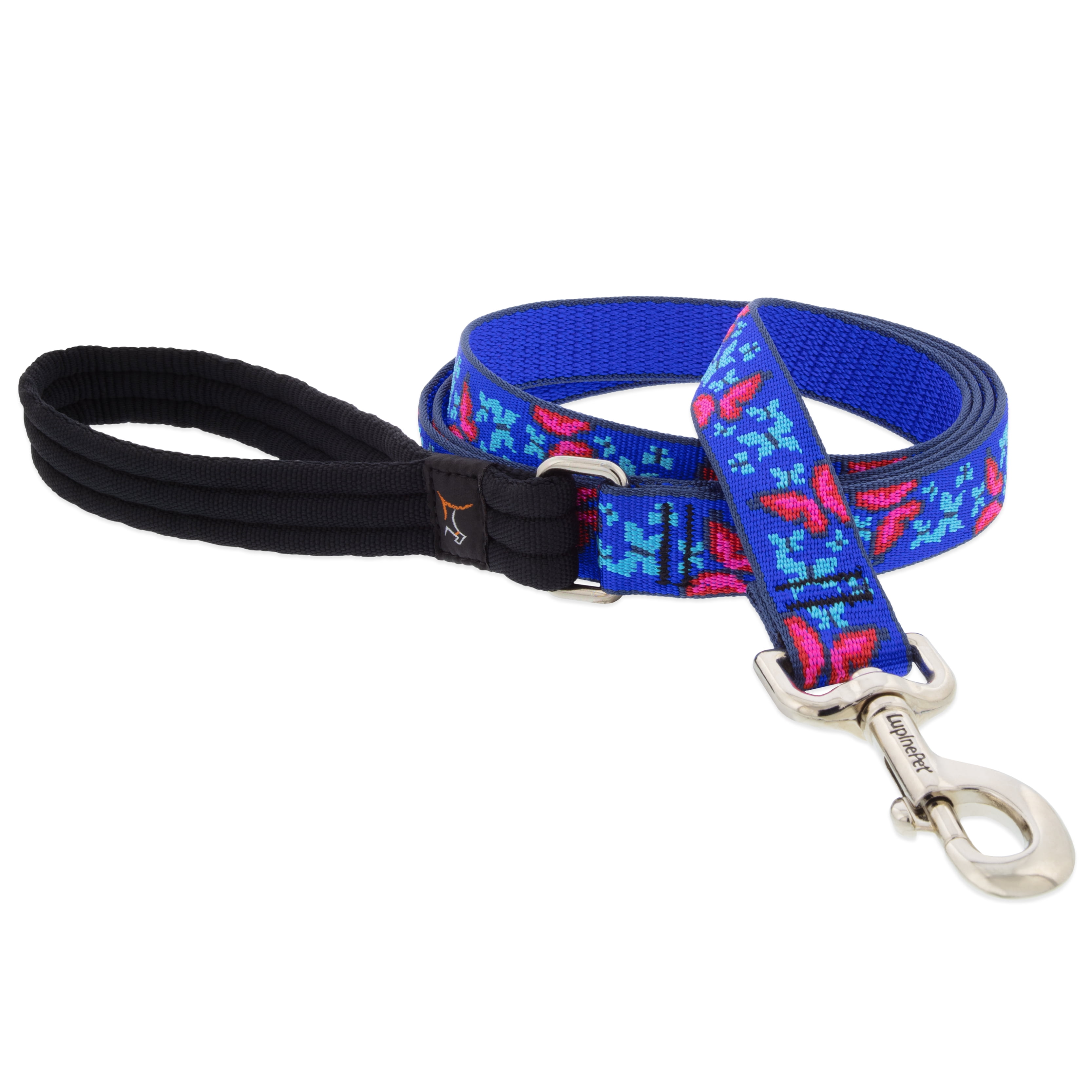 Lupine 1 In. x 6 Ft. Woven Pattern Social Butterfly Dog Leash 54059