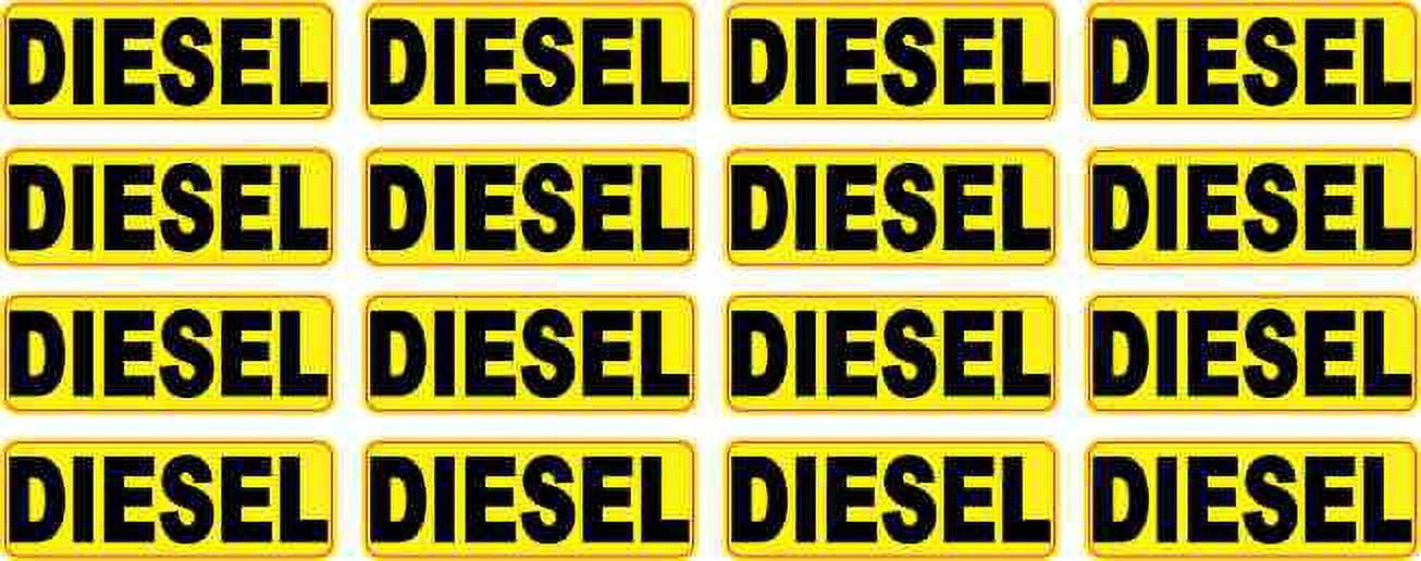 Diesel Sticker Small 1in x 0.25in Yellow Diesel Stickers - Walmart.com
