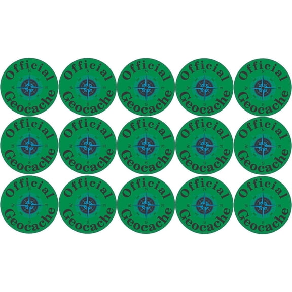1in x 1in Official Geocache Micro Cache Stickers Decals Geocachi