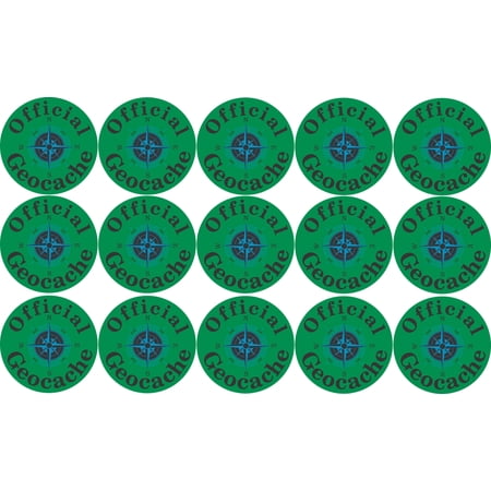 1in x 1in Official Geocache Permanent Vinyl Stickers
