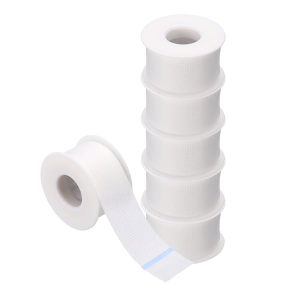 1in x 4.9yd Eyelash Tape, 6 Rolls Eye Lash Tape Silicone Pain-Free Removal Breathable Easy Tear Adhesive for Eyelash Extensions Clusters Makeup Eye Shadow Eyeliner Lift, White