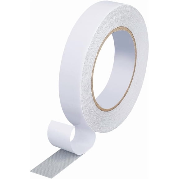 1in x 65.6ft Strong Adhesive Cloth Duct Tape Heavy Duty Repair White Carpet Securing Tape Fabric Double Sided Water Resistant Gaffer Tape for DIY handcrafting