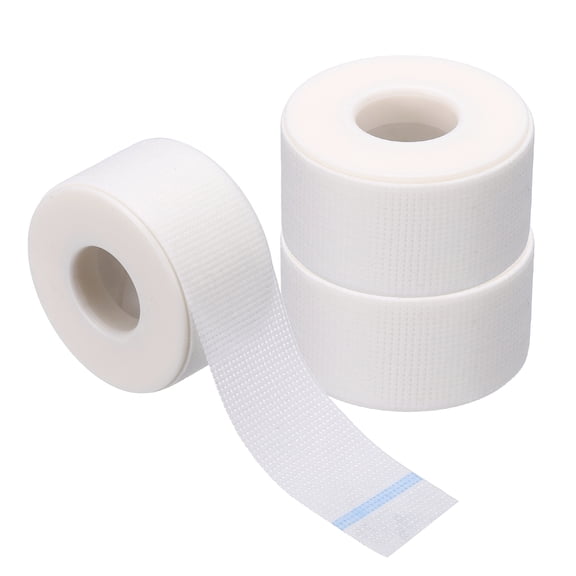 1in x 9.84yd Eyelash Tape, 3 Rolls Eye Lash Tape Silicone Pain-Free Removal Breathable Easy Tear Adhesive for Eyelash Extensions Clusters Makeup Eye Shadow Eyeliner Lift, White