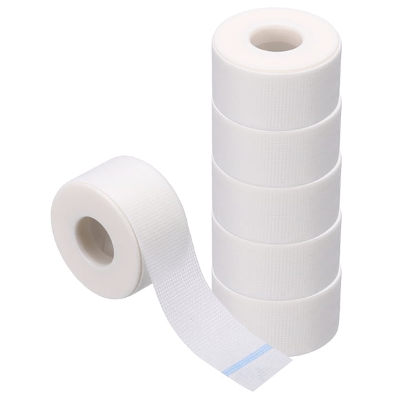 1in x 9.84yd Eyelash Tape, 6 Rolls Eye Lash Tape Silicone Pain-Free Removal Breathable Easy Tear Adhesive for Eyelash Extensions Clusters Makeup Eye Shadow Eyeliner Lift, White